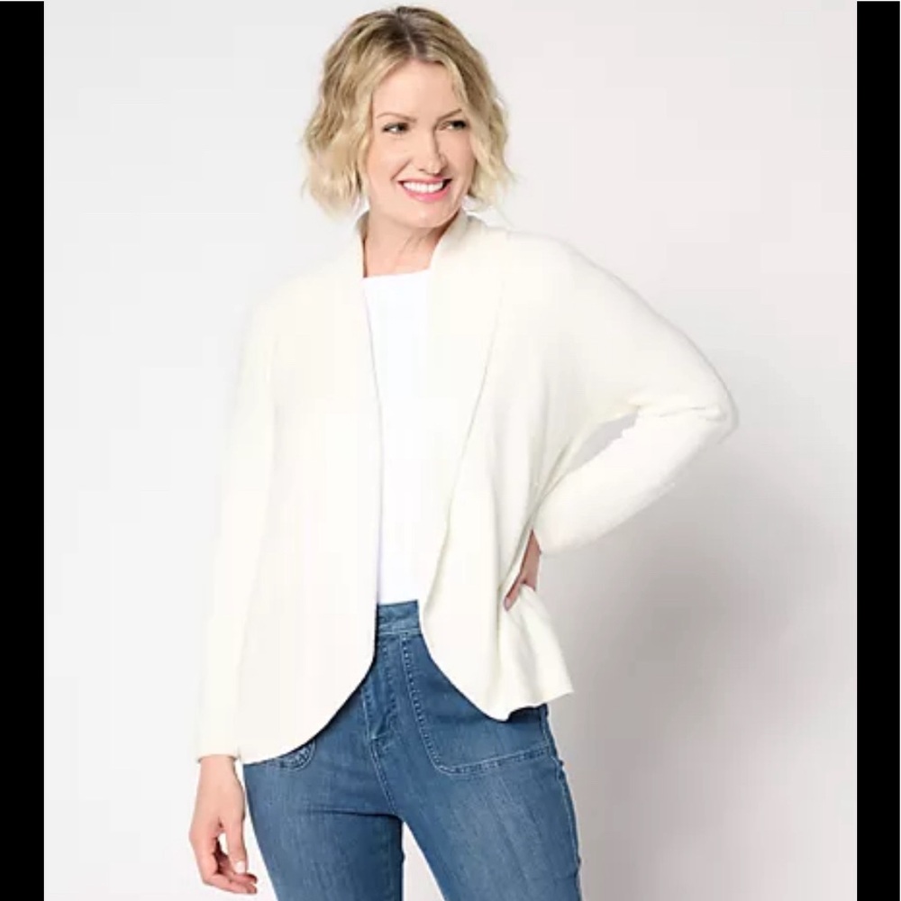 Barefoot Dreams Cream Open-Front Cozy Cardigan